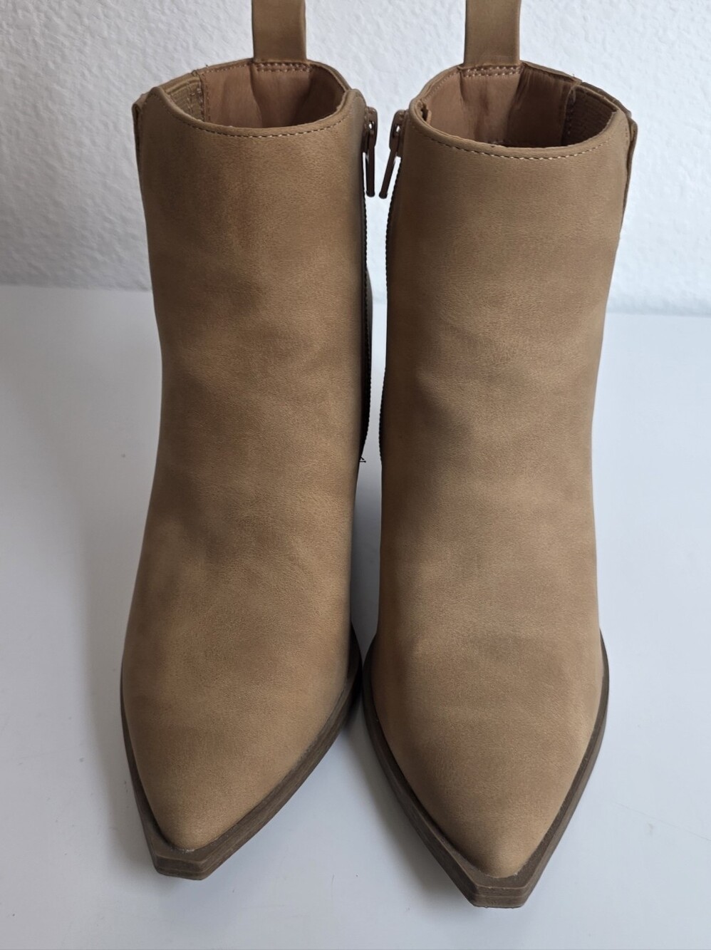 Universal Thread Women’s Taupe Pointed-Toe Ankle Booties